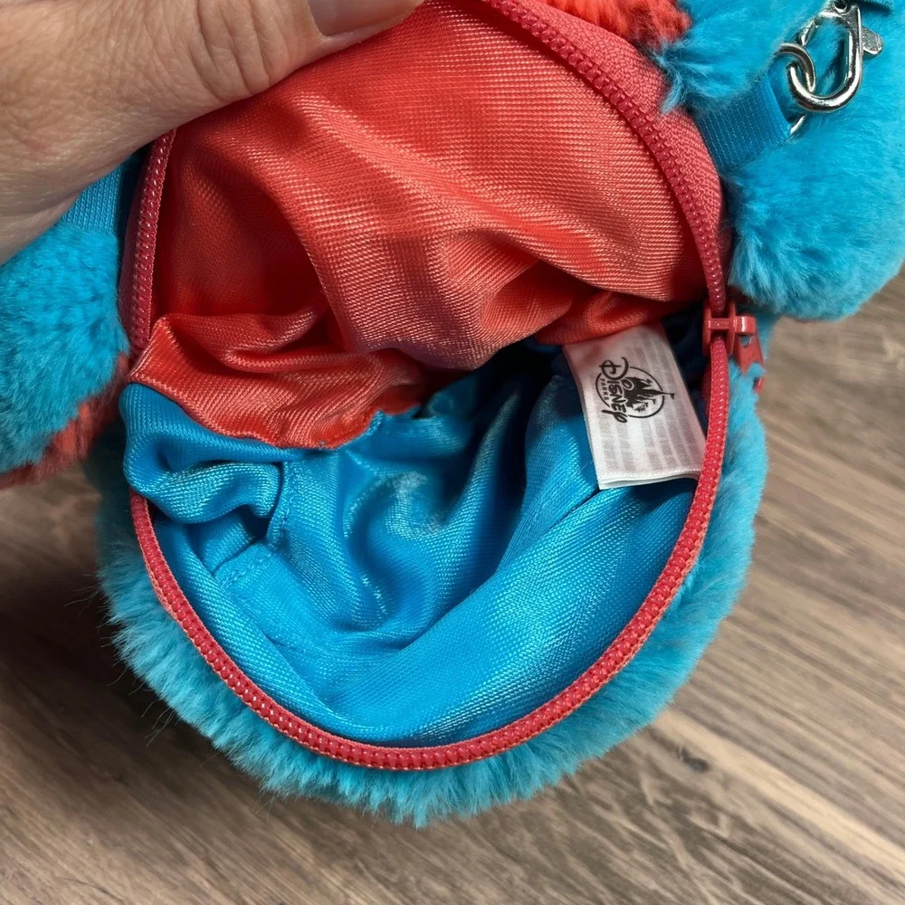 Disney‎ Parks Mickey Mouse Crossbody Bag Kids Pink Blue Faux Fur Plush Ears